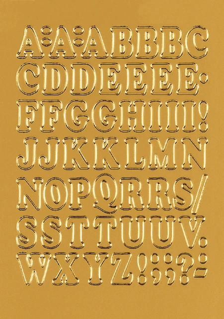 Etiket HERMA 4183 12mm letters A-Z goudfolie 50 stuks