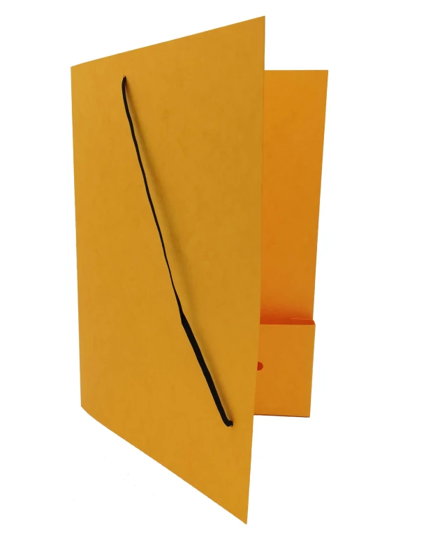 Advocatenmap geel smal + insteekhoesje + strookje