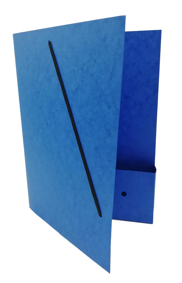 Advocatenmap blauw breed + insteekhoesje+strookje