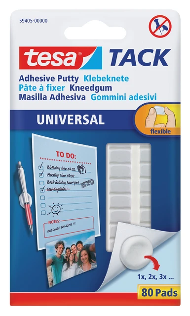 Kleefpad Tesa Tack Kneedgum 80 Stuks