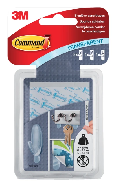 Bevestigingsstrip Command 3m 17200clr