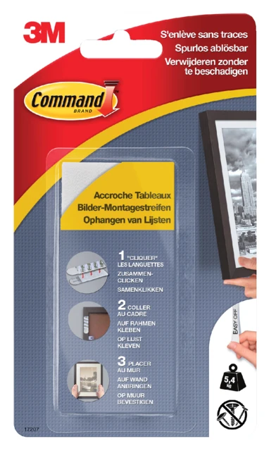 Bevestigingsstrip Command Klik Vast Smal 5.4kg Wt