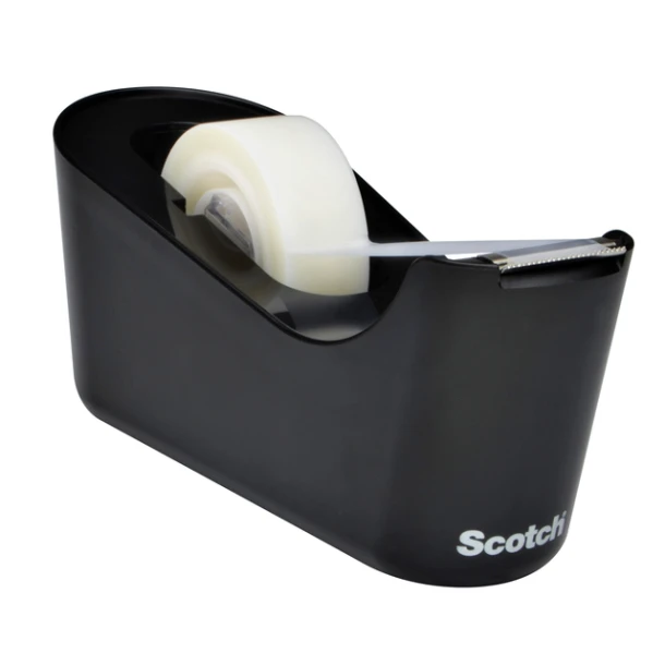 Plakbandhouder Scotch C18 zwart + 1rol magic tape