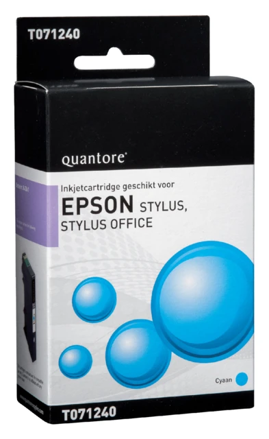Inktcartridge Quantore tbv Epson T071240 cyaan
