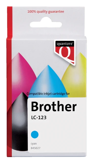Inktcartridge Quantore tbv Brother LC-123 blauw 880 pagina‘s