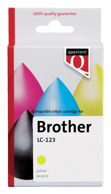 Inktcartridge Quantore tbv Brother LC-123 geel 880pag.
