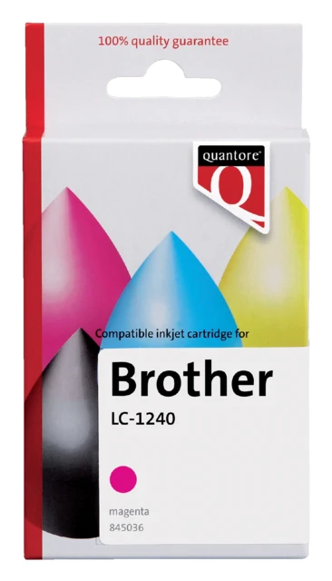 Inktcartridge Quantore tbv Brother LC-1240 Rood