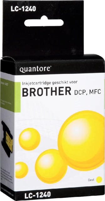 Inktcartridge Quantore tbv Brother LC-1240 Geel