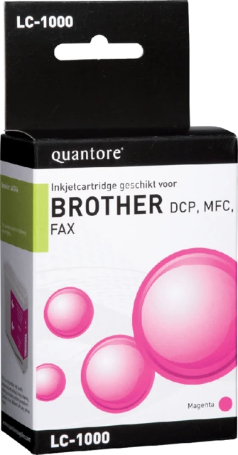 Inktcartridge Quantore tbv Brother LC-1000 rood