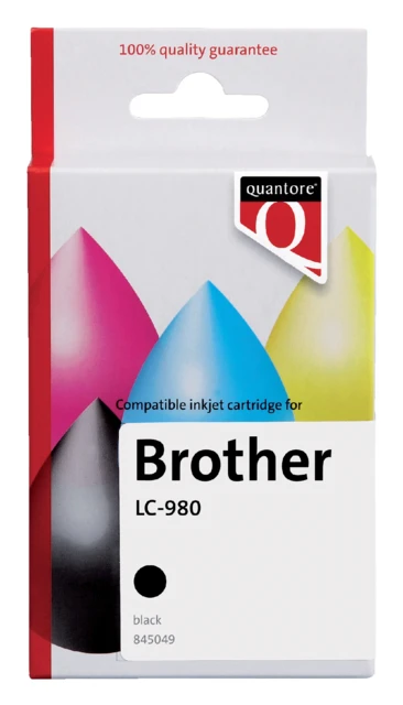 Inktcartridge Quantore tbv Brother LC-980 zwart