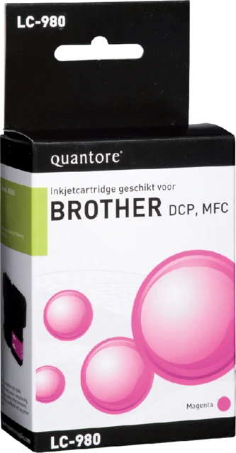 Inktcartridge Quantore tbv Brother LC-980 rood