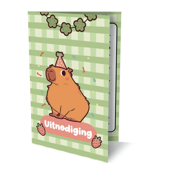 Uitnodigingen Capybara PK 954 / set van 6 – boek cover
