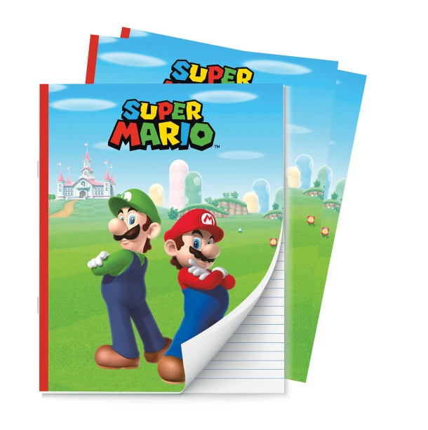 Super Mario A5 schrift lijn 3-pack - 2024-2025 – boek cover