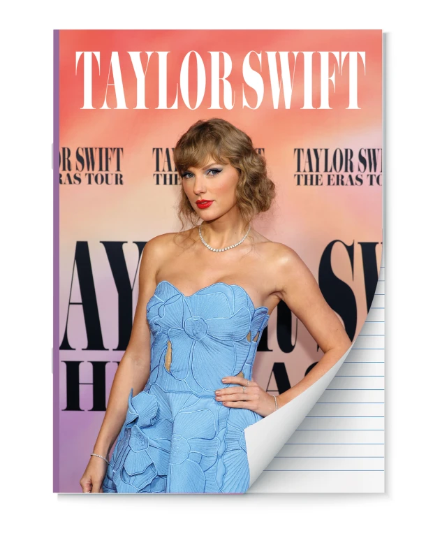 Taylor Swift A4 lijn schrift - 2025-2026 – boek cover