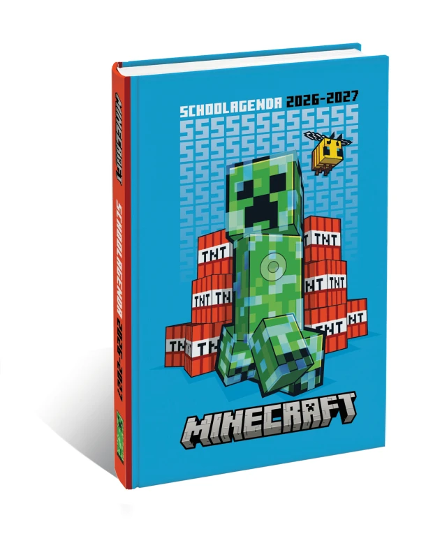 Minecraft Schoolagenda 2026-2027 – boek cover