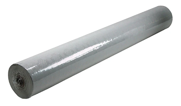 Damastpapier (rol) 1x10 meter, 40grs wit