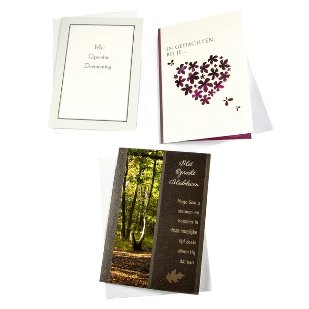 Wenskaart Paperclip navulset deelneming set 12 st.