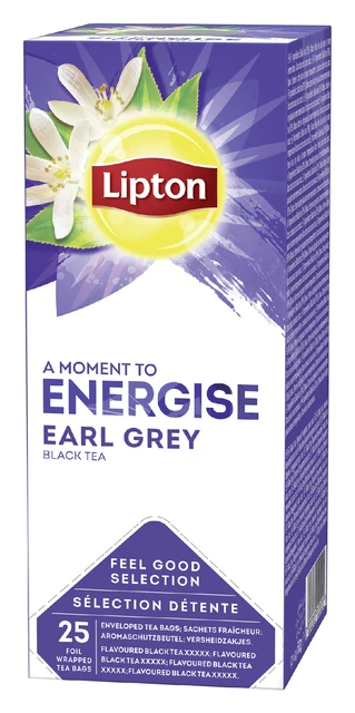 Thee Lipton Earl Grey doos 25 zakjes