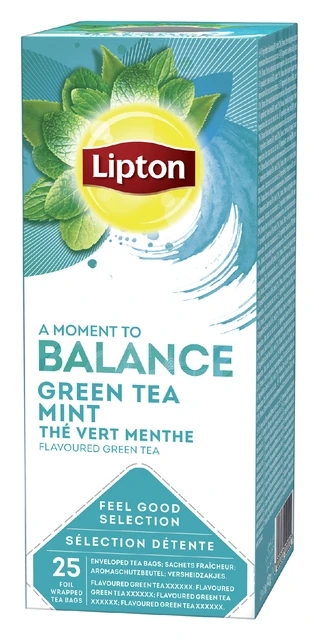 Thee Lipton Groene thee Mint doos 25 zakjes