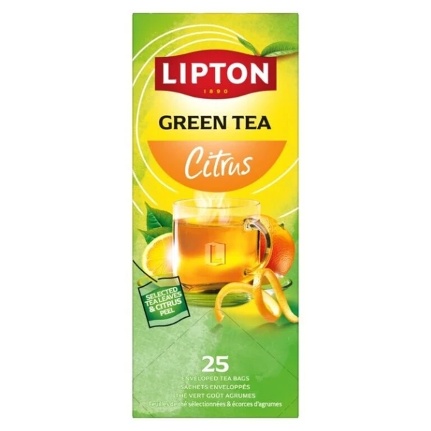 Thee Lipton green tea citrus 25x1.5gr