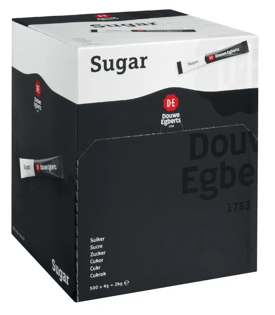Suikersticks Douwe Egberts 4gr - dispenser 500st.