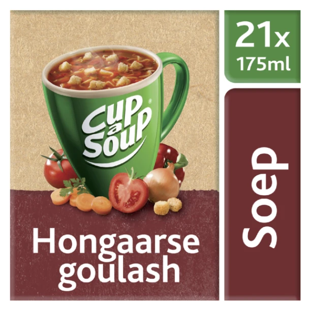 Cup-a-soup Hongaarse Goulashsoep, ds 21 zak
