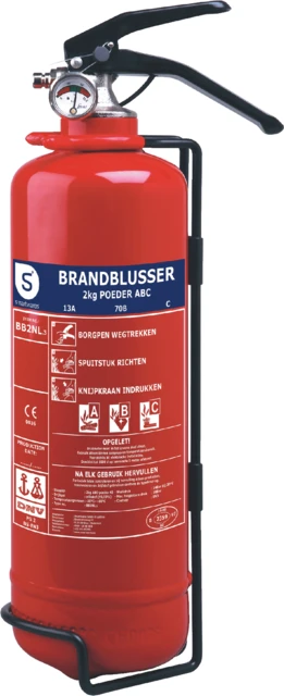 Brandblusser met poeder 2kg