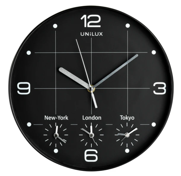 Wandklok Unilux Klok On Time 30.5cm Metallic Grijs