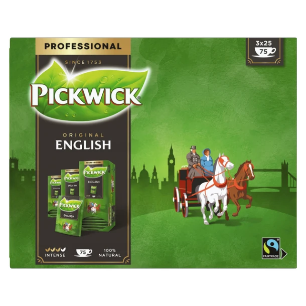 Thee Pickwick Engelse thee, 3 doos à 25 zakjes