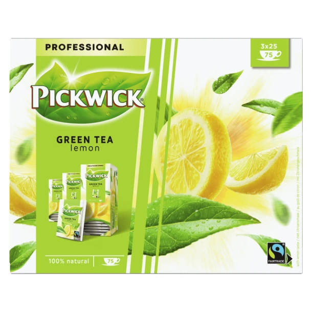 Thee Pickwick Groene thee lemon 3 doos a 25 zakjes