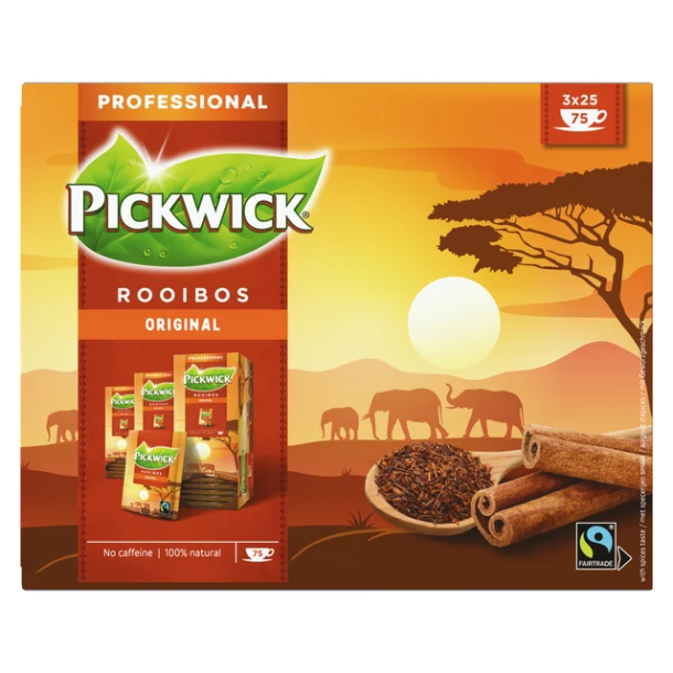 Thee Pickwick Rooibos original, 3 doos a 25 zakjes