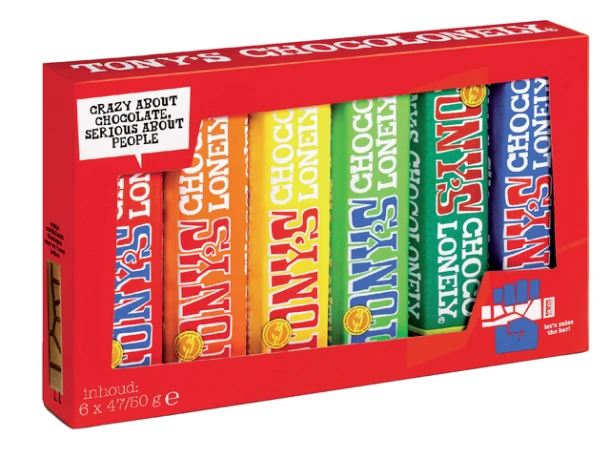 Chocolade Tony's Chocolonely Proeverijtje 6 repen à 47/50gr
