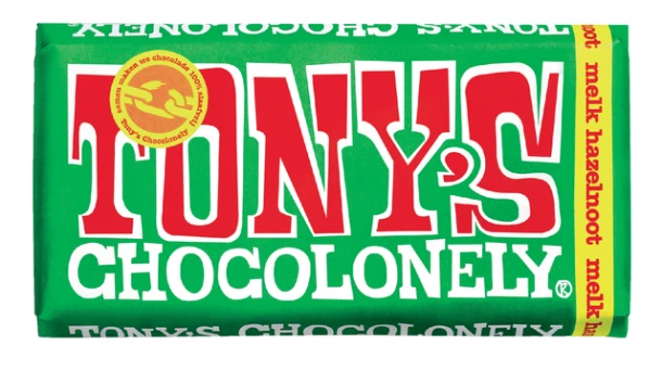 Chocolade Tony Chocolonely Melk Hazelnt Reep 180gr