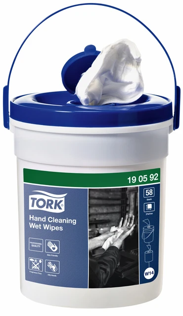 Reinigingsdoek Tork W14 Wet 58vel 190592