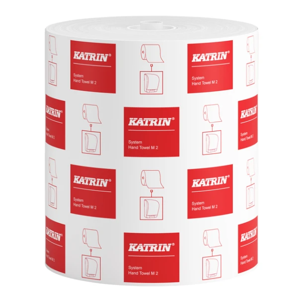 Handdoekrol Katrin systeemrol medium 2-laags 160m wit 460102