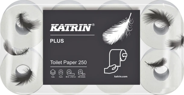 Toiletpapier Katrin 104872 Plus 250v 3-laags 48rol