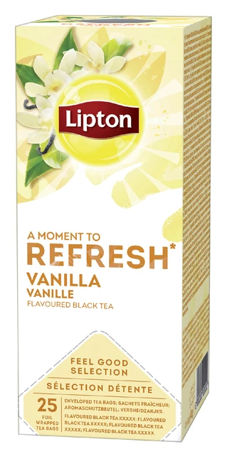 Thee Lipton Refresh Vanille doos 25 stuks