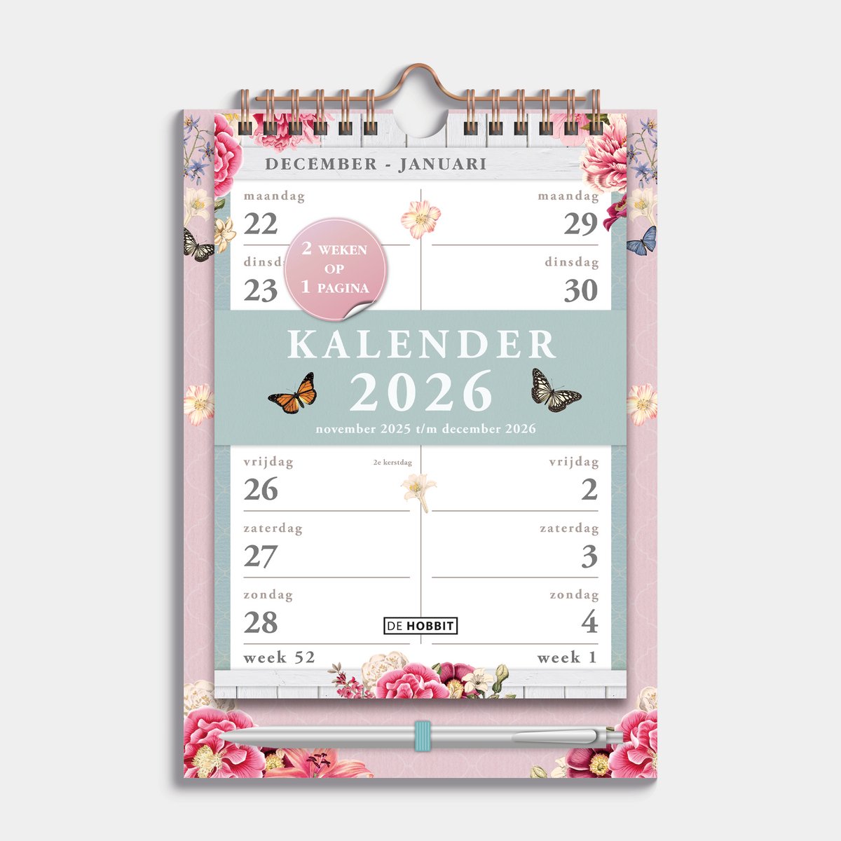 Spiraalkalender 2-weeks D6 2026