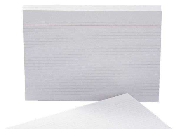 Systeemkaarten 125x200mm; wit 100 stuks