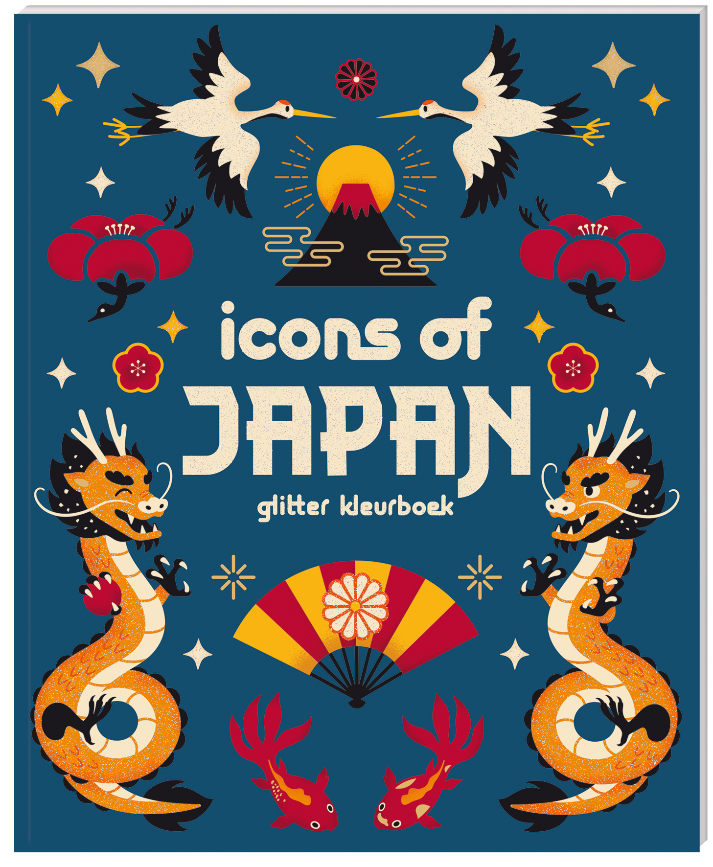 Glitter kleurboeken voor volwassenen - Icons of Japan