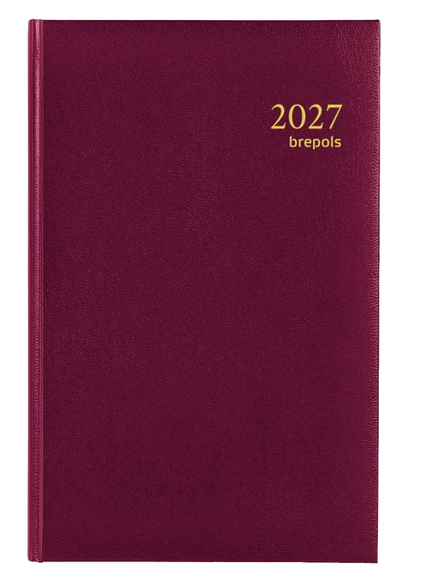 Agenda 2027 Brepols Saturnus Luxe 1dag/1pagina bordeaux