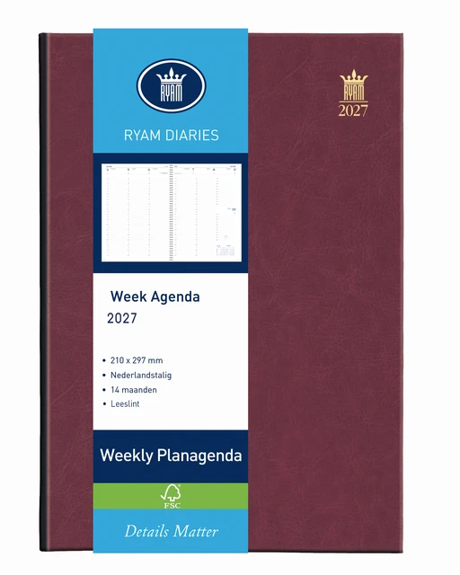 Agenda 2027 Ryam Weekly 7d/2p Bordeaux