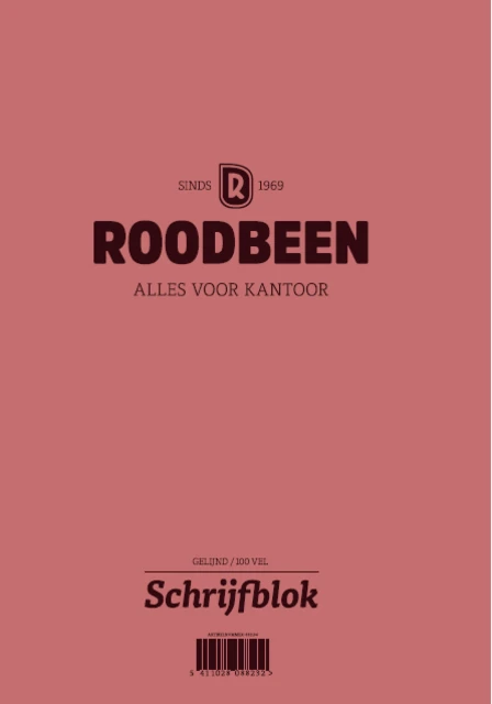 Schrijfblok Roodbeen Ecf A4 Lijn 60 Gram 100v