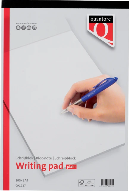 Schrijfblok A4 Quantore blanco; 100 vel