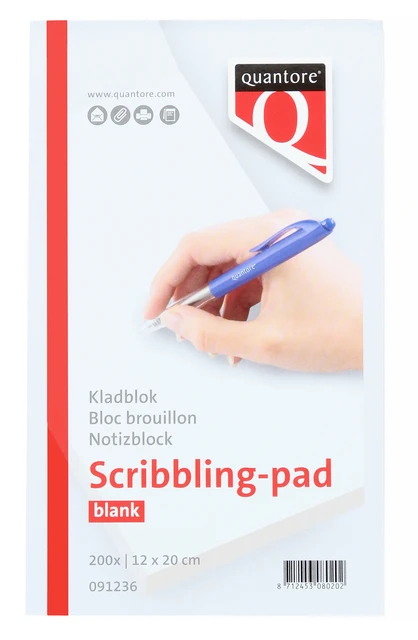 Kladblok Quantore 12x20cm 200v