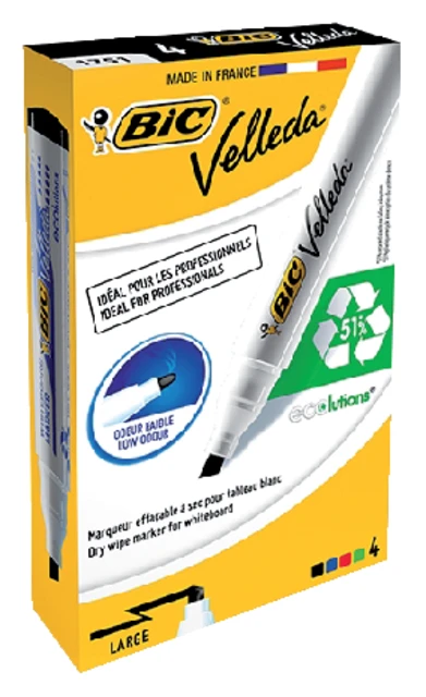 Whiteboardmarker Bic 1751 Schuin L Assorti