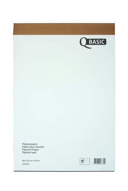 Flipoverpapier ruit Qbasic 65x98cm 3 bloks a40 vel