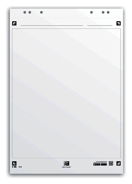 Flipoverpapier Oxford Smart 65x98cm Blanco blok 20 vel