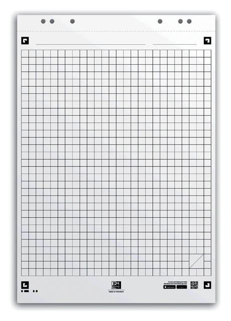 Flipoverpapier Oxford smart 650x980mm ruit 90 gram 20 vel