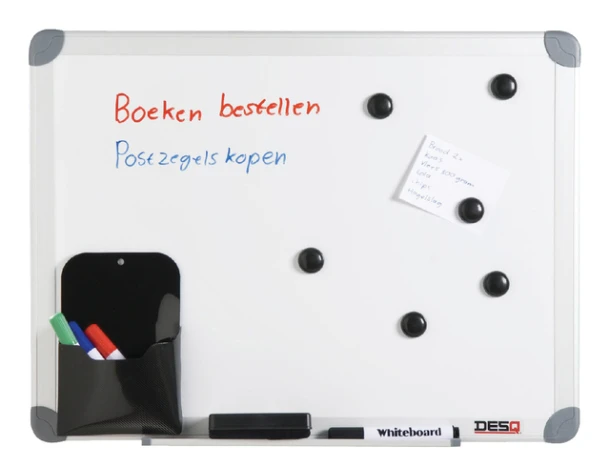 Whiteboard Desq 600x900mm in kunststof draagtas
